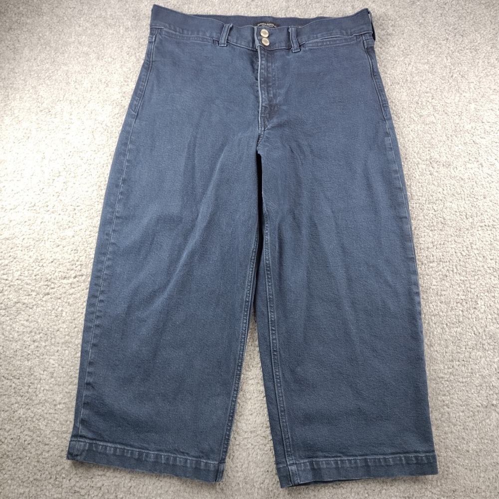 Banana Republic Denim Jeans High Rise Wide Leg Crop Jeans Size 31 Stretch